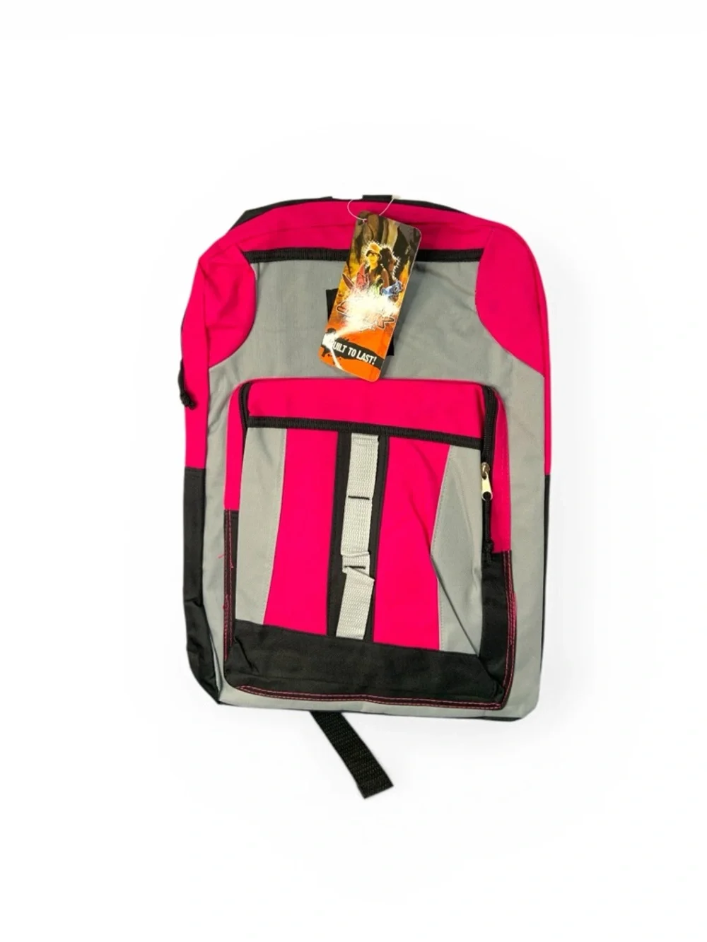 New Sportpak Stylish Pink and Gray Backpack